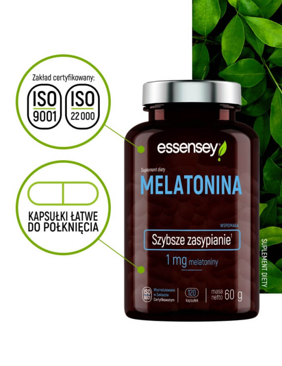 Ashwagandha i Melatonina | Essensey | Wsparcie snu na stres