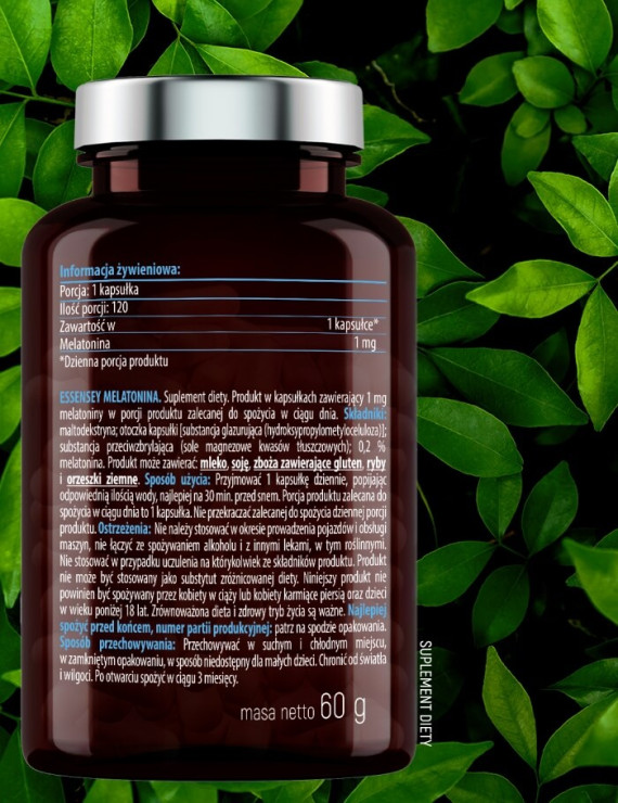 Ashwagandha i Melatonina | Essensey | Wsparcie snu na stres