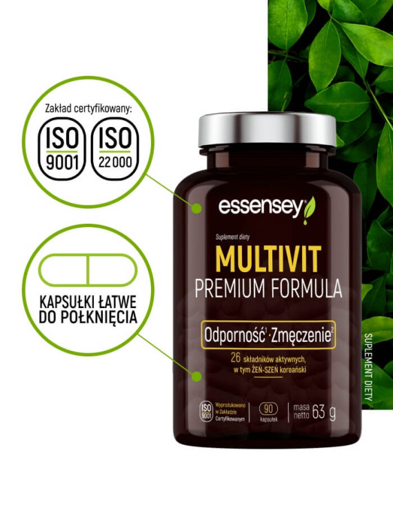 Multivit + Ashwagandha | Essensey | Odporność stres zmęczenie