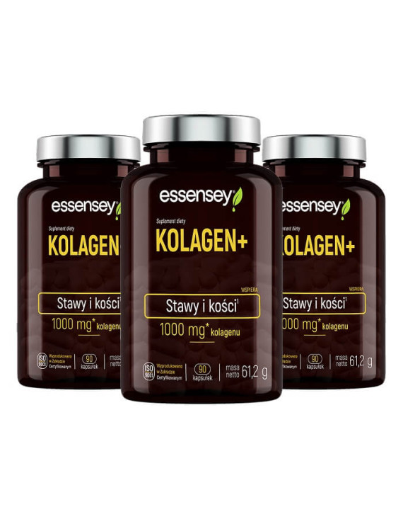 Zestaw Kolagen + w trzech opakowaniach | Essensey | Suplement na stawy