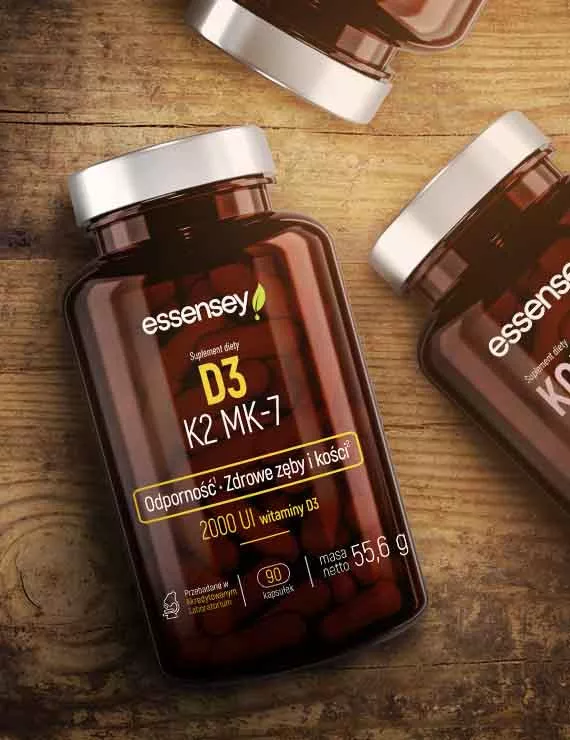 Zestaw witamin D3 K2 MK-7 w dwóch opakowaniach
