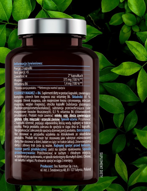 Magnez+B6 i Ashwagandha Forte | Essensey | Stres serce kości