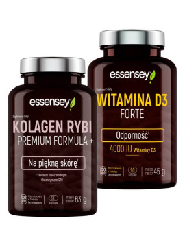 Kolagen Rybi i Witamina D3 Forte | Essensey | Skóra i odporność