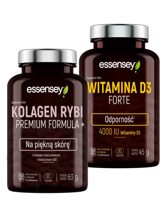 Kolagen Rybi i Witamina D3 Forte | Essensey | Skóra i odporność