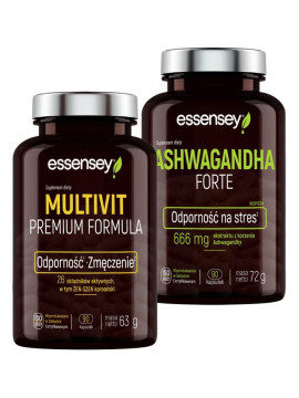 Multivit + Ashwagandha | Essensey | Odporność stres zmęczenie