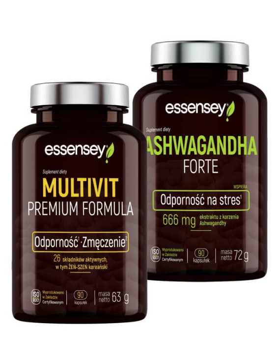 Multivit + Ashwagandha | Essensey | Odporność stres zmęczenie