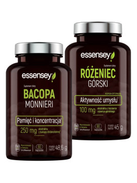 Zestaw Bacopa Monnieri i Różeniec Górski | Essensey | wsparcie umysłu