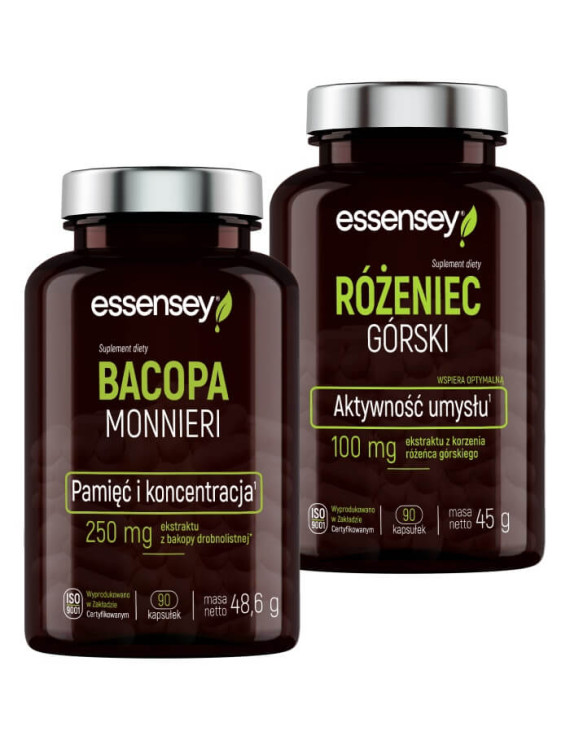 Zestaw Bacopa Monnieri i Różeniec Górski | Essensey | wsparcie umysłu