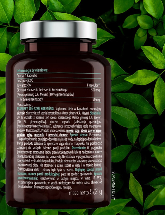 Żeń-szeń koreański i Omega 3 | Essensey | Witalność Energia Mózg Serce