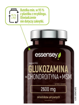 Glukozamina + Chondroityna + MSM + Pillbox | Essensey | Na stawy