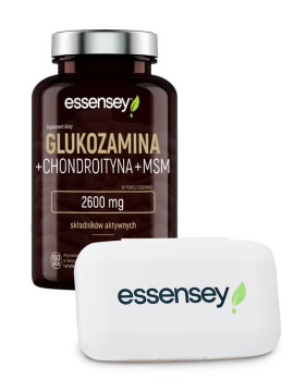 Glukozamina + Chondroityna + MSM + Pillbox | Essensey | Na stawy