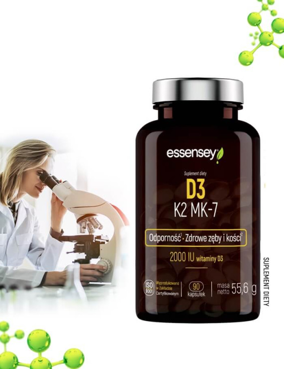 Witamina D3 K2 MK-7 w 90 kapsułkach | Essensey | Witaminy i minerały