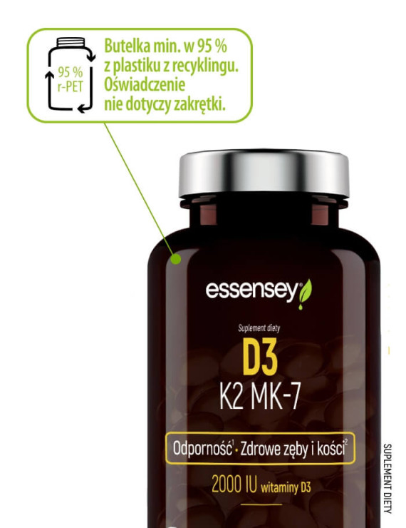 Zestaw witaminy D3 K2 MK-7 w dwóch opakowaniach | Essensey | Witaminy i minerały