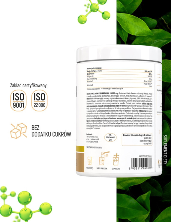 Kolagen Rybi Premium Naturalny Smak 10000 mg | Essensey | Piękna skóra