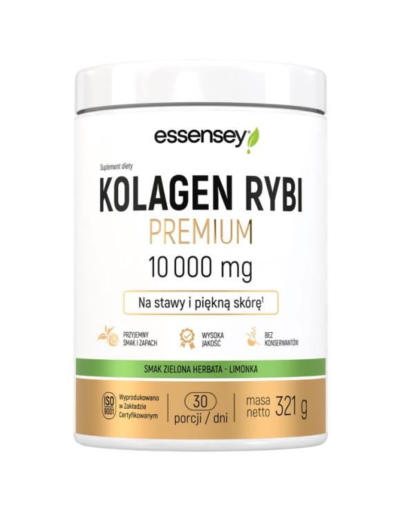 Kolagen Rybi Premium Smak Zielona Herbata  | Essensey | Piękna skóra