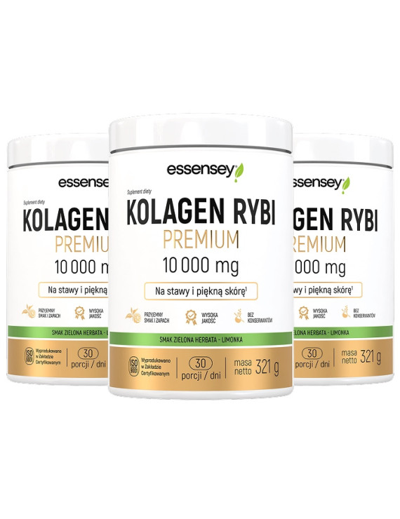 Kolagen Rybi Premium Smak Zielona Herbata  | Essensey | Piękna skóra