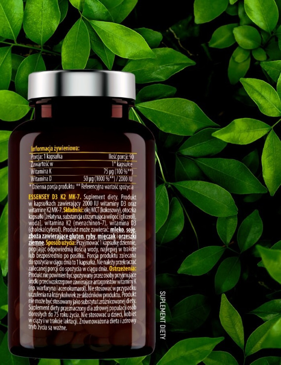 D3 K2 MK-7 i Cynk Organiczny | Essensey | Wsparcie odporności