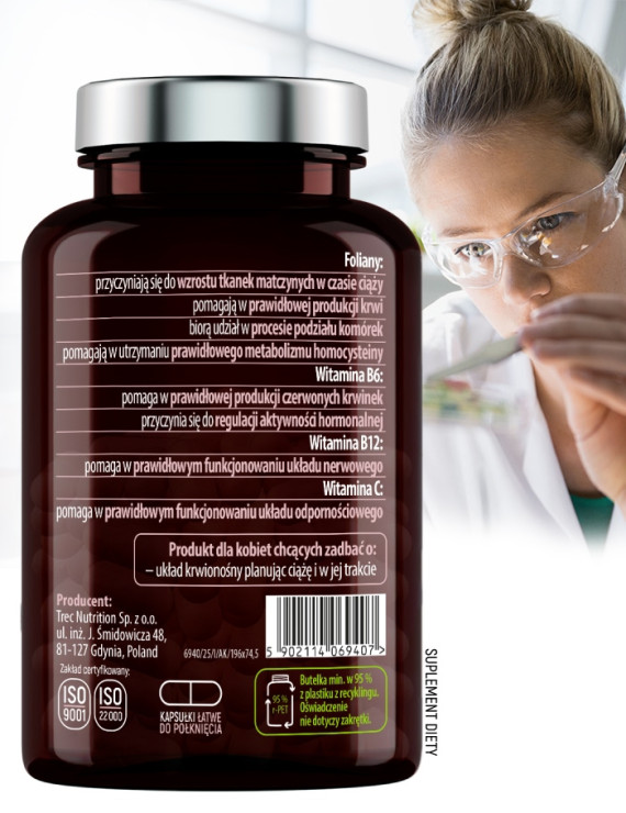 Kwas Foliowy Metylowany + w 90 kapsułkach
