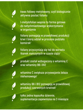 Kwas Foliowy Metylowany + w 90 kapsułkach