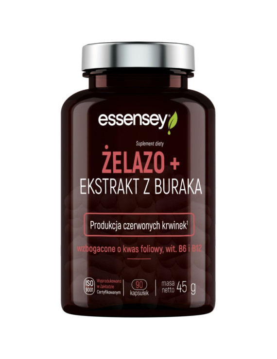 Żelazo + Ekstrakt z Buraka w 90 kapsułkach
