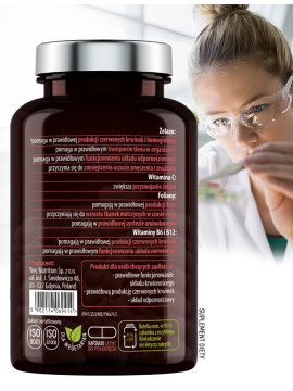 Żelazo + Ekstrakt z Buraka w 90 kapsułkach