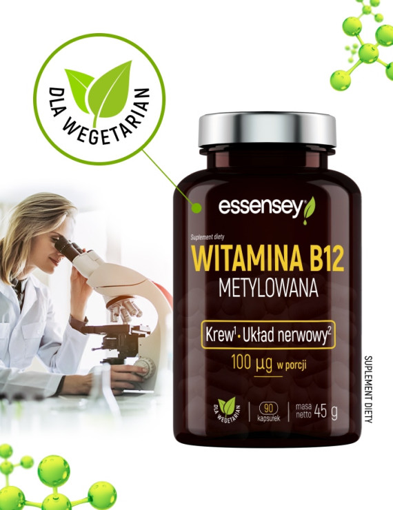 Witamina B12 Metylowana w 90 kapsułkach
