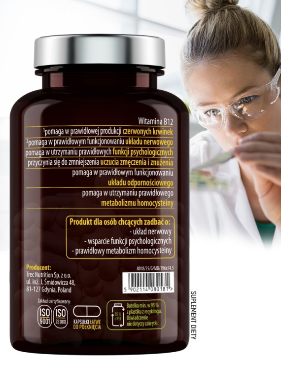 Witamina B12 Metylowana w 90 kapsułkach