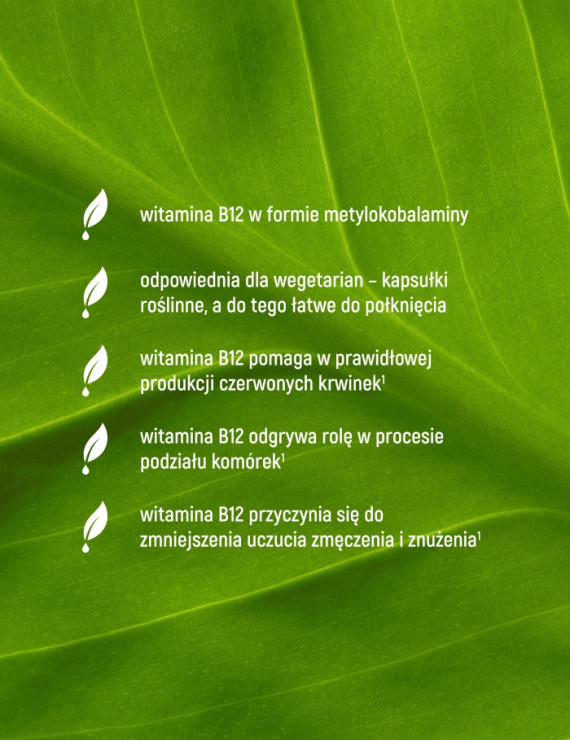 Witamina B12 Metylowana w 90 kapsułkach