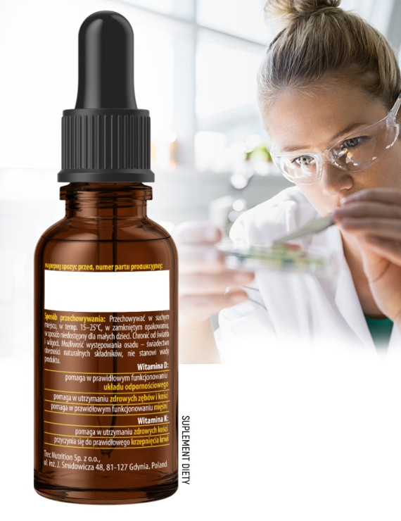 Witamina D3 K2 MK-7 w kroplach