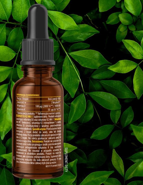 Witamina D3 K2 MK-7 w kroplach