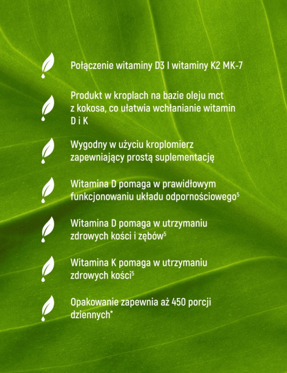 Witamina D3 K2 MK-7 w kroplach