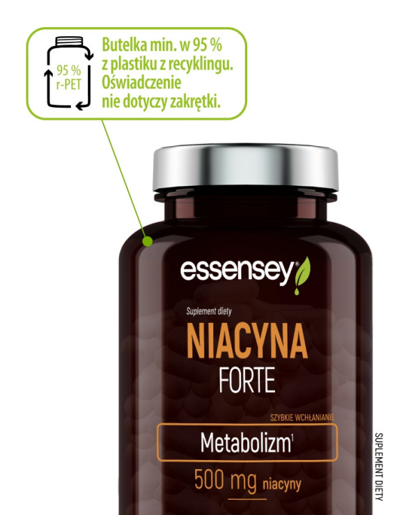 Niacyna Forte w 120 kapsułkach | Essensey | Metabolizm energetyczny