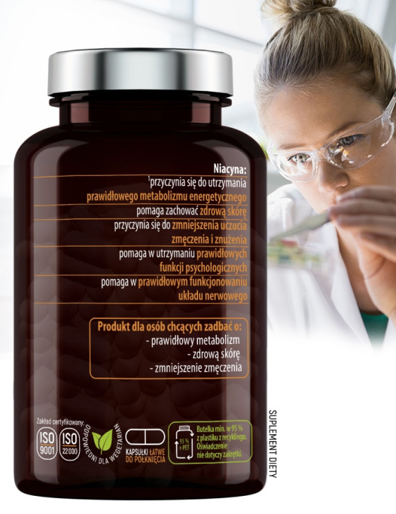 Niacyna Forte w 120 kapsułkach | Essensey | Metabolizm energetyczny