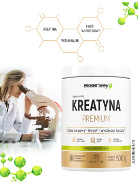 Kreatyna Premium Smak Zielone Jabłko - 500g