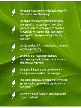 Kreatyna Premium Smak Zielone Jabłko - 500g