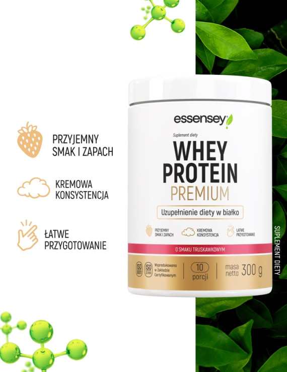 Odżywka Białkowa - Whey Protein Premium Smak Truskawkowy - 300 g