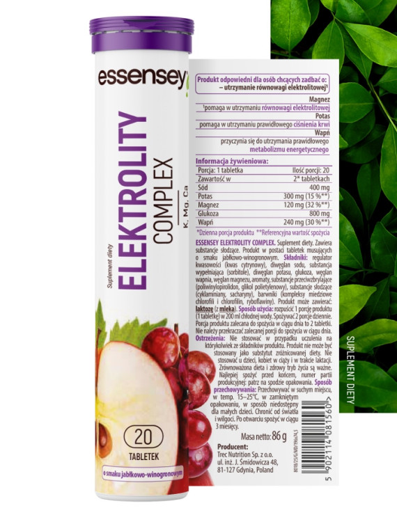 Elektrolity Complex w 20 tabletkach musujących