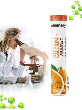 Wapń + Witamina C w 20 tabletkach musujących