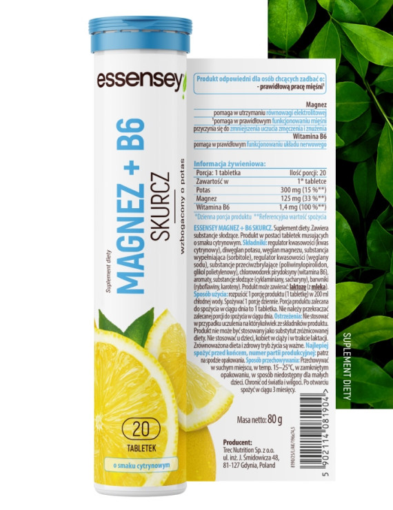 Magnez + B6 Skurcz w 20 tabletkach musujących