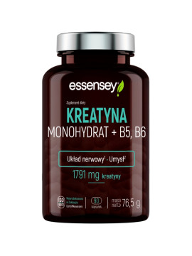 Kreatyna Monohydrat + B5, B6 w 90 kapsułkach