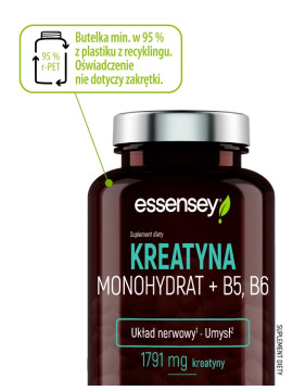 Kreatyna Monohydrat + B5, B6 w 90 kapsułkach
