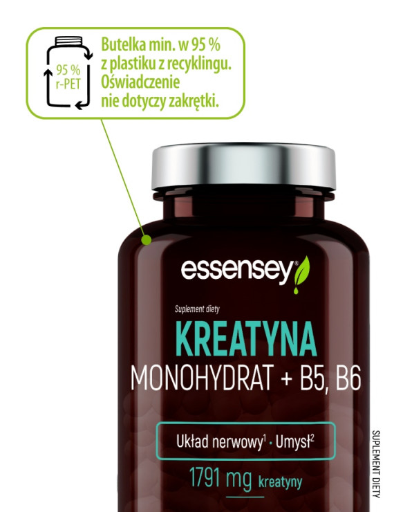 Kreatyna Monohydrat + B5, B6 w 90 kapsułkach