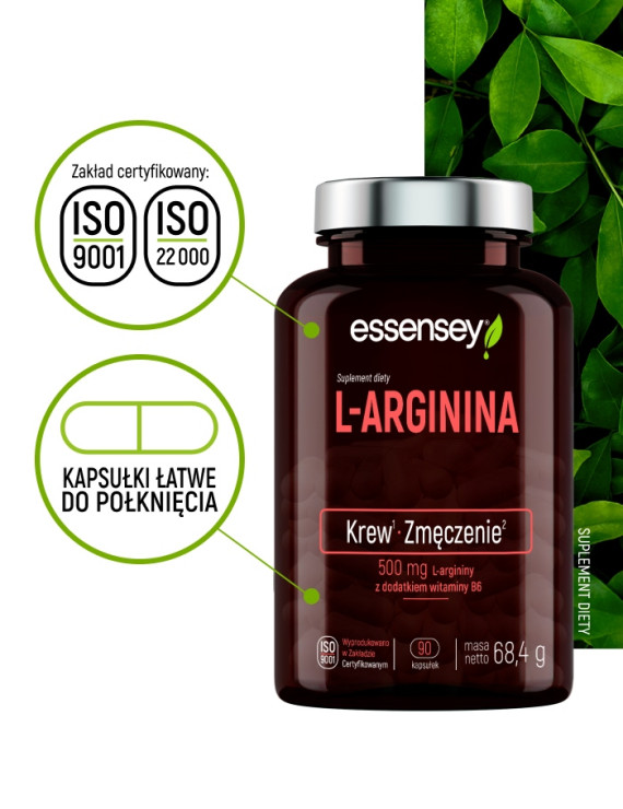 L-Arginina w 90 kapsułkach