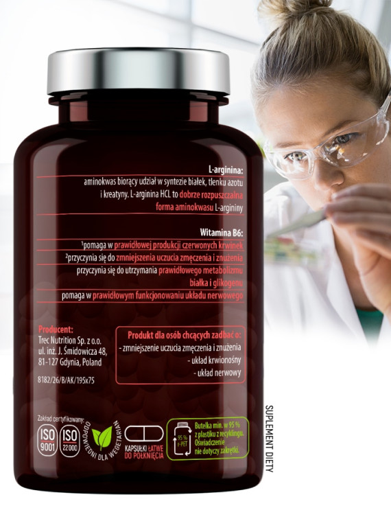 L-Arginina w 90 kapsułkach