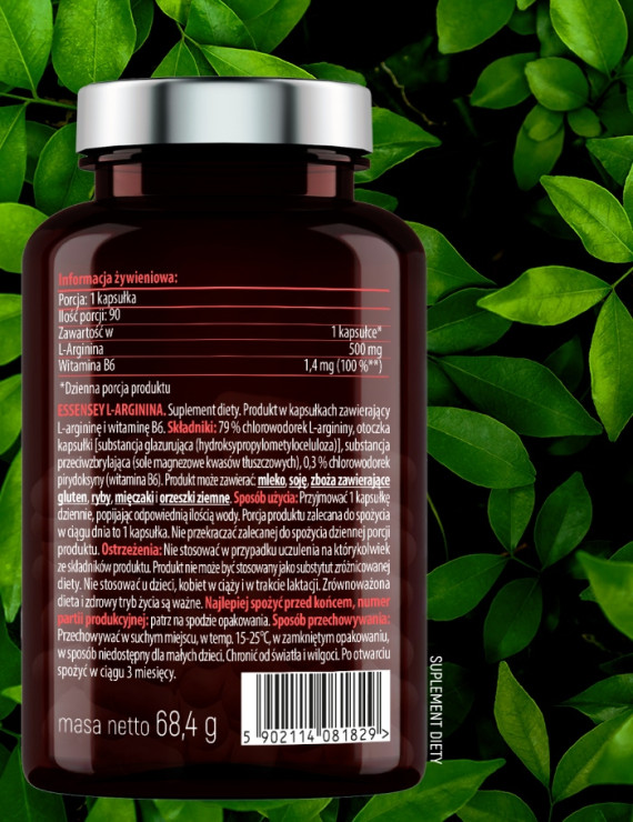 L-Arginina w 90 kapsułkach