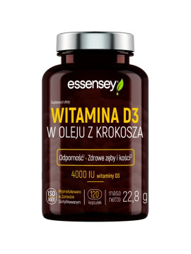 Witamina D3 w oleju z krokosza w 120 kapsułkach