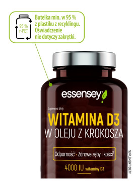 Witamina D3 w oleju z krokosza w 120 kapsułkach