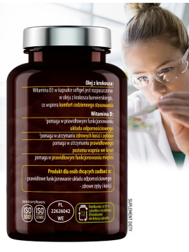 Witamina D3 w oleju z krokosza w 120 kapsułkach