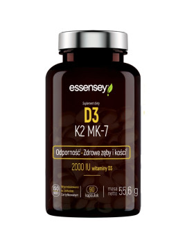 Witamina D3 K2 MK-7 w 90 kapsułkach | Essensey | Witaminy i minerały