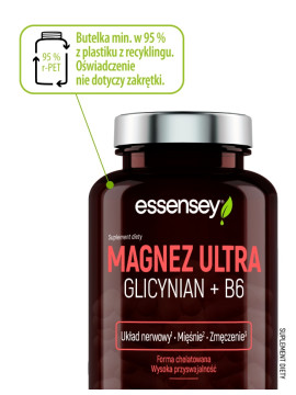 Magnez Ultra Glicynian + B6 w 90 kapsułkach